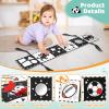 AJsupojouet High Contrast Baby Toys for Newborn | Tummy Time Toys & Visual Stimulation Baby Book 0-6 Months | Black and White Contrast Cards & Sensory Toys | Baby Essentials & Must Haves view 4
