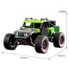 wheelfun 1:14 Radio Control High Speed Off Road Vehicle 48km/h Remote Control Four Wheel Drive Car Brushed Motor ESC LED Lights RTR Hobby Grade Model for Adult Hobby(Green) view 2