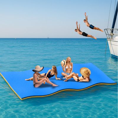 6'/9'/12'/Lily Pad Floating Mat, Tear-Resistant Floating Water Pad, Floating Water Mat for Recreation Pool, Beach, Lake (Blue, 12FT)