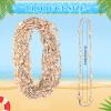 Ecation 100 Pieces Hawaii Shell Luau Leis Bulk Sea Shell Leis Natural Tahitian White Nassa Necklace Summer Beach Party Apparel Jewelry Accessories for Women Men Hawaiian view 2