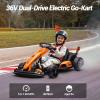 Licensed McLaren 36V Electric Go Kart for Kids, Drift Crazy Cart with Adjustable Seat, 400W Powerful Motor, LED Lights, Max Load 130 lbs, Racing Ride-On Toy for Ages 6+ (Orange 36V) view 2