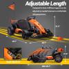 Licensed McLaren 36V Electric Go Kart for Kids, Drift Crazy Cart with Adjustable Seat, 400W Powerful Motor, LED Lights, Max Load 130 lbs, Racing Ride-On Toy for Ages 6+ (Orange 36V) view 3