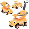 ChromeWheels 3 in 1 Ride on Push Cars for Toddlers with Removable Handle Pedal Guardrails, Music, Horn, Under Seat Storage (Yellow) view 1