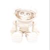 Whattiho Skeleton Astronaut Toy  3D Printed Articulated Zombie Figure with Movable Helmet, Halloween Decor and Office Desk Ornament (White, 7 inch) view 1