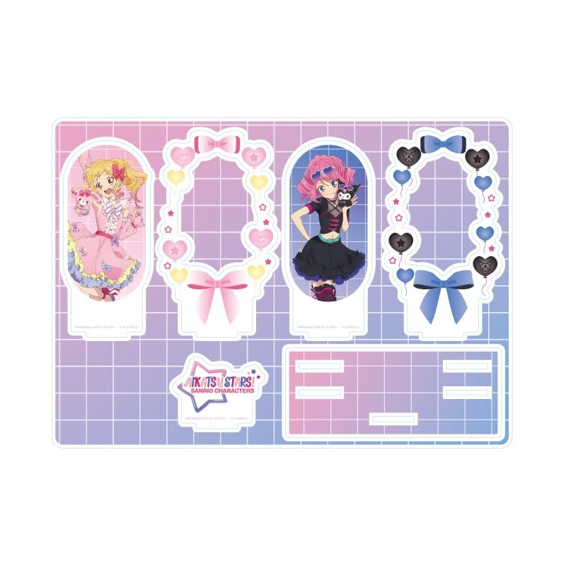 Aikatsu Stars! x Sanrio Characters 01 A Ver.[Collaboration Illustration] Premium Acrylic Diorama Plate