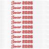 10Pcs Senior Sash 2026 Red Glitter White Satin Sashes for Class of 2026 Graduation Celebrations Party Graduated Senior Cheerleader view 1