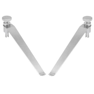 1pc 8.2 Cm Stainless Steel Presser Holder One Pair Working Stage Clips for Stereo Microscope Accessory Part