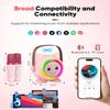 Mini Karaoke Machine Toy for Kids, Portable Karaoke Machine with 2 Wireless Microphone for 4,5,6,7,8,9,10,11,12+ Years Old Christmas Birthday Gifts Girls Boys (Pink) view 3