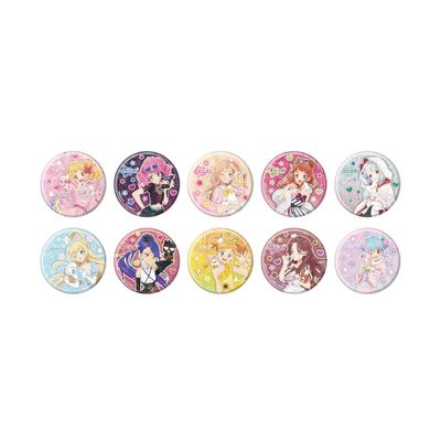 Aikatsu Stars! x Sanrio Characters 01 [Collaboration Illustration [Life Size] Hologram Can Badge 2.2 inches (57 mm) Box of 10