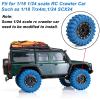 4PCS 1.3" Beadlock Wheel Tires Set 1.3inch Aluminum Beadlock Wheel Rim  2.56inch Colored Rubber Crawler Tires for 1/18 TRX4M 1/24 SCX24 FCX24 RC Crawler Car (blue tires + black wheel hub) view 3