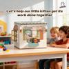 kvlidvo Koko's Cat Town DIY Miniature House Kit, Tiny White House Series Home Office Building Kits, Dollhouse with 254 Pieces, Gift for Cat Lovers Girls Boys Teens Kids Ages 3+ view 4
