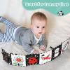 AJsupojouet High Contrast Baby Book with Tummy Time Mirror & Contrast Cards | Black and White Visual Stimulation for Newborns 0-6 Months & Infants | Interactive Learning Gift, Baby Shower Essential view 2
