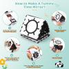 AJsupojouet High Contrast Baby Book with Tummy Time Mirror & Contrast Cards | Black and White Visual Stimulation for Newborns 0-6 Months & Infants | Interactive Learning Gift, Baby Shower Essential view 3