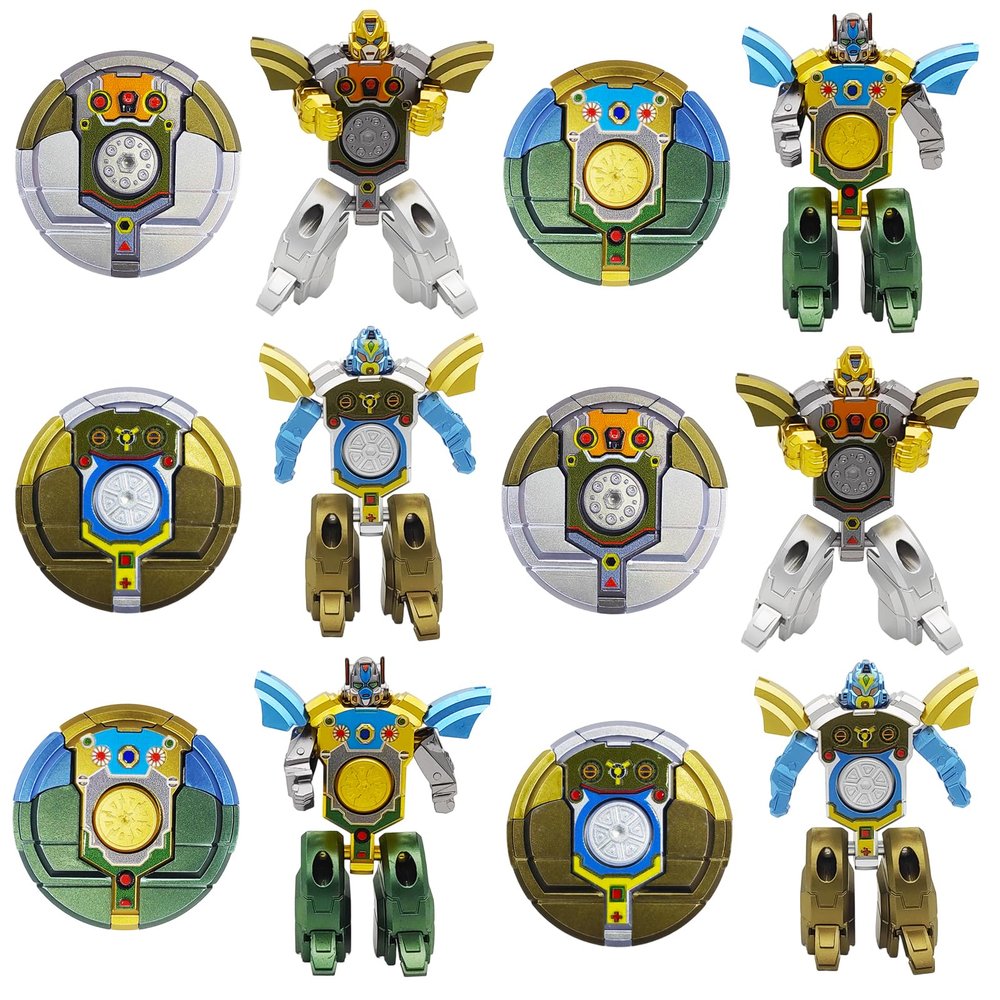 12PCS Transformable Fidget Spinners for Kids Party Favor, Deformable Robot Spinner Fidget Toys, Fingertip Gyros Stress Relief Sensory Toy Stocking Stuffers Bulk Gifts Kids Classroom Prizes