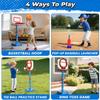 EagleStone 4-in-1 Toddler Basketball Hoop and T Ball Set, Adjustable Height Basketball Hoop,Tee Ball & Ring Toss Toy, Outdoor Indoor Sports Gift for Boys Girls Toddlers Ages 3-8 view 2