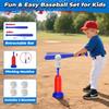 EagleStone 4-in-1 Toddler Basketball Hoop and T Ball Set, Adjustable Height Basketball Hoop,Tee Ball & Ring Toss Toy, Outdoor Indoor Sports Gift for Boys Girls Toddlers Ages 3-8 view 3