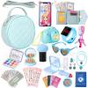 Kagenmi Play Purse for Little Girls, 39Pcs Toddler Purse with Makeup for Girls Age 3 4 5 6+, Pretend Princess Toys Includes Phone, Watch, Camera,Wallet, Kids Toy Purse Christmas Birthday Gift (Blue) view 1