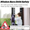 AMUFJJ Hidden Short Window Security Bars Adjustable, Lightweight Window Blocker Guard & Balcony Protection for Kids, Anti-Collision Windows Barriers(10 Pack,16inch/40.6cm) view 2