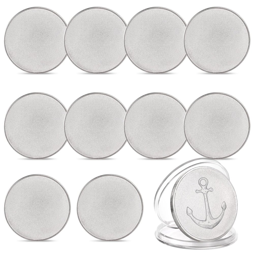 10 Blank Engraving Challenge, 1.57 Customizable With Threaded Edges, Acrylic Cases For Safe Storage