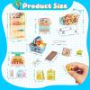 196Pcs Mini Shopping Cart Basket Trolley Grocery Game Model Miniature Drink Bottle Food Pizza with Box Supermarket Metal Handcart Toy Doll House Store Cosplay Pretend Kitchen Shelf Cash Register view 3