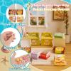 196Pcs Mini Shopping Cart Basket Trolley Grocery Game Model Miniature Drink Bottle Food Pizza with Box Supermarket Metal Handcart Toy Doll House Store Cosplay Pretend Kitchen Shelf Cash Register view 4
