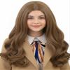 ZGXYZXMY Brown Wig for Girls Kids Long Wavy Curly Middle Part Wig for Girls Synthetic Cosplay Costume Party Wigs view 1