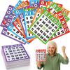 Eersida 200 Pack Jumbo Bingo Cards Set 8" x 9" Reusable Easy to Read Bingo Paper Game Cards Board with Large Numbers Ideal for Seniors, Family Game Night Activities view 1