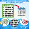 Eersida 200 Pack Jumbo Bingo Cards Set 8" x 9" Reusable Easy to Read Bingo Paper Game Cards Board with Large Numbers Ideal for Seniors, Family Game Night Activities view 3