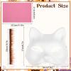 Abeillo DIY Therian Mask Kit - 4 Packs Blank Cat Masks with Fur and Felt Sheet, Furry Animal Mask to Paint, Dress Up Costume Accessories for Halloween Christmas Cosplay Party view 3