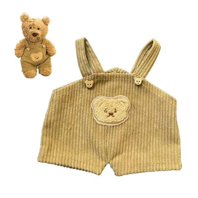 LICHADUOLE 9-12"/30cm Overalls for Medium Bartholomew Bear 10inch Teddybear Clothes for Fuller-Figured Plush Toys(NO Doll)