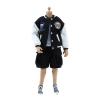 1/12 Action Figure Clothes,Baseball Jacket and Shorts for 6 inch Male Action Figures,6 inch Miniature Clothes,1:12 Scale Baseball Suit. (Black Baseball Uniform Set) view 1