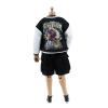 1/12 Action Figure Clothes,Baseball Jacket and Shorts for 6 inch Male Action Figures,6 inch Miniature Clothes,1:12 Scale Baseball Suit. (Black Baseball Uniform Set) view 4