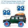 4PCS RC 1.2" Beadlock Tires 62 * 24mm Colored Rubber Crawler Tires for 1/18 Trx4m,1/24 SCX24 FCX24 RC Crawler Car (Blue B) view 4