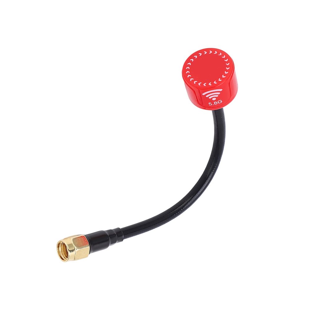 Alomejor Durable FPV Antenna 5.8 GHz RPSMA InnLoch 2.5 DBi 125 Mm for RC Drone Quadcopter, Mini RHCP Antenna Portable Portable Effective for Long Drones (Red)