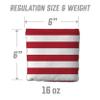 YouTheFan Stars & Stripes Set of 8 Cornhole Bags - All Weather Dual Sided Slide & Stop - Regulation Size with Carry case view 3