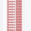 12 Pack Senior Sash 2026, Red Glitter White Satin Finally Graduated Senior Cheerleader Sashes for Class of 2026 Graduation Party Supplies, White Red view 1