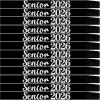 12 Pack Senior Sash 2026, Silver Glitter Black Satin Finally Graduated Senior Cheerleader Sashes for Class of 2026 Graduation Party Supplies, Black Silver view 1