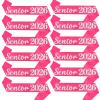 12 Pack Senior Sash 2026, Silver Glitter Hot Pink Satin Finally Graduated Senior Cheerleader Sashes for Class of 2026 Graduation Party Supplies, Hot Pink Silver view 1