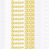 12 Pack Senior Sash 2026, Gold Glitter White Satin Finally Graduated Senior Cheerleader Sashes for Class of 2026 Graduation Party Supplies, White Gold view 1