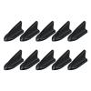 10Pcs Car Roof Spoiler Black/Carbon Fiber Black Shark Fin Shape Car Body Spoiler Kit With Self-Adhesive Tapes for Most Cars(Black) view 1