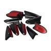10Pcs Car Roof Spoiler Black/Carbon Fiber Black Shark Fin Shape Car Body Spoiler Kit With Self-Adhesive Tapes for Most Cars(Black) view 2