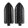 10Pcs Car Roof Spoiler Black/Carbon Fiber Black Shark Fin Shape Car Body Spoiler Kit With Self-Adhesive Tapes for Most Cars(Black) view 3