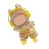 15-17cm Doll Clothes - Luxury Chic Style Set for 17cm Dolls, Premium Doll Outfit with Accessories for 16cm Doll-Khaki Rompers + Yellow Striped T-Shirt view 1