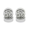 1.0 Inch Beadlock Wheel Rim Deep Dish Stamped Metal Hub For 1/18 1/24 RC Crawler Car Axial SCX24 AX24 TRX4M TRX4-M Upgrades(Silver) view 1
