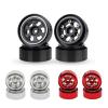 1.0 Inch Beadlock Wheel Rim Deep Dish Stamped Metal Hub For 1/18 1/24 RC Crawler Car Axial SCX24 AX24 TRX4M TRX4-M Upgrades(Silver) view 2