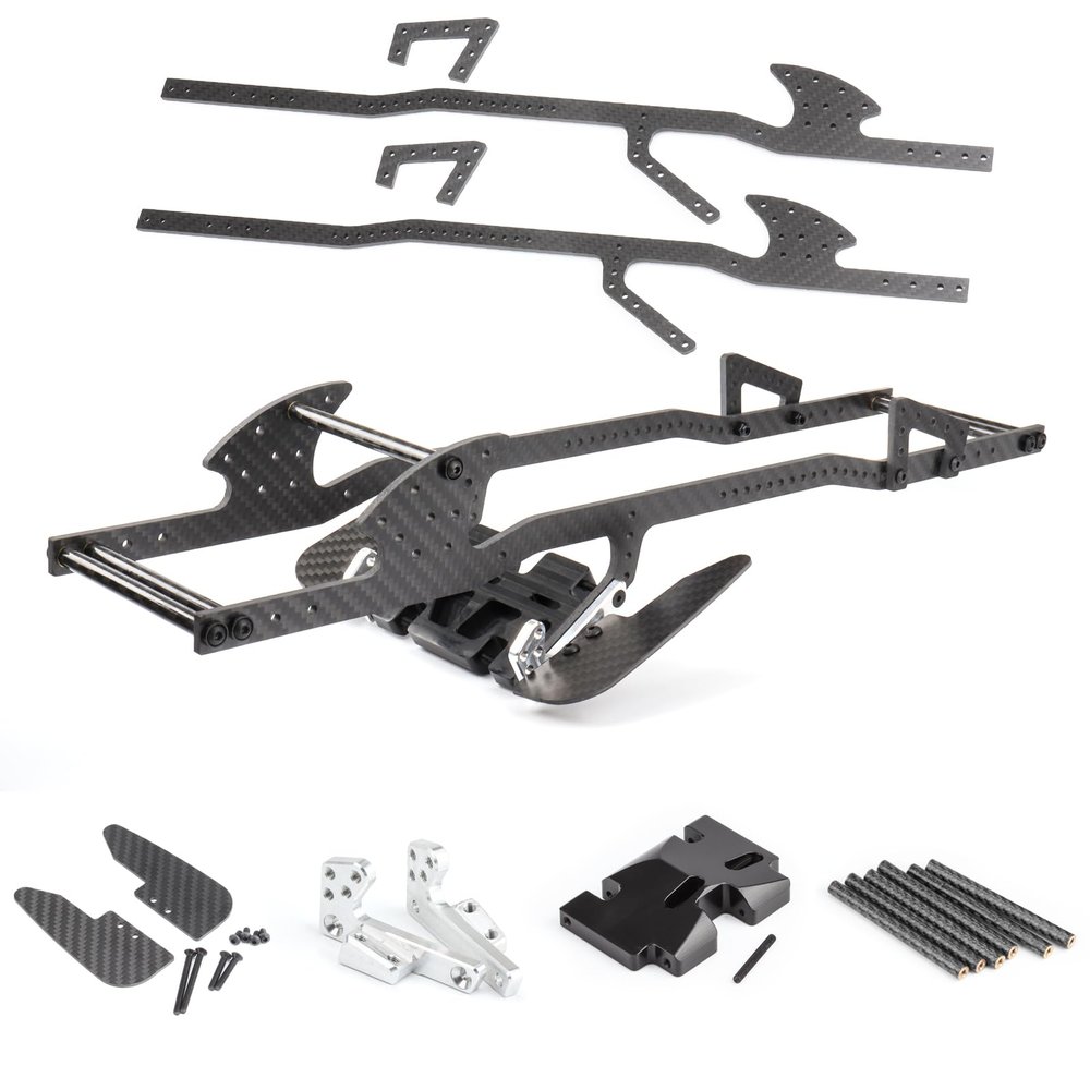 1/10 LCG Chassis Kit Gen3 Performance RC Crawler Carbon Chassis Frame for 1/10 RC Crawler Capra SCX10 F10 Comp Rigs (Chassis Kit)