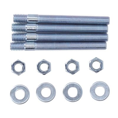 Carburetor Studs Kit, 3.5in Carburetor Studs Set Metal Carb Mounting Stud Kit with Spacers for 5/16in Threads Intake