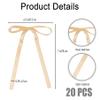20Pcs Orange Bow Cake Decorations Cute Satin Ribbons Bow Cake Topper Decor for Birthday Baby Shower Wedding Anniversary Party Supplies view 4