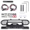 BOQEXSS for Defender for Traxxas for TRX-4 1/10 RC Crawler Car Metal Front for Camel Trophy Bumper with Light Upgrade Parts Accessories Rc Bumpers view 2