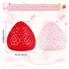 1 Dollar Toys 4 Pcs Handmade Strawberry Squishies Toys Cute Jelly Strawberry Squeeze Fidget Toys Taba Sticky Squishies Toy for Pinch Stress Relief Kawaii Birthday Party Gift taba view 2